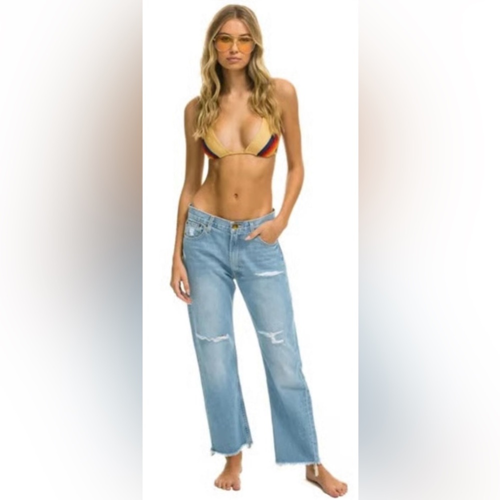 NWOT Aviator Nation Mid-Rise Relaxed Surfer Jeans
